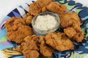 Crispy fried chicken liver